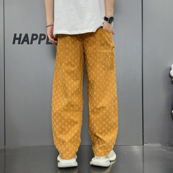 Men's Clothing for men style with big pockets, brand, high end, handsome, loose straight leg, high street, personality, wide leg long pants_mkmklike.com