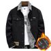 Winter Snow Fox Plush Denim Jacket Men's New Trendy Brand Fattened Plus Size Warm Fleece Jacket Men's Fat_mkmklike.com