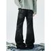 "Star-Embellished Denim Pants – Slim Straight Bootcut Jeans For Men (S-3XL, Vintage Black Wash)"_mkmklike.com