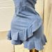 Women's Clothing Summer Elastic Waist Sexy Denim Suspender Dress Ruffled Hip Skirt Female_mkmklike.com