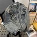 Unisex Heavy Industrial Denim Jacket with Patchwork Design Shoulder Pad Long Sleeves Zipper Stand Collar Trendy American Style for Spring/Summer_mkmklike.com