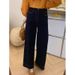 New Style Dark Blue Petite Women's Jeans Plus Size Slimming Loose Fit Cropped Wide Leg Pants Pear Shaped Figure_mkmklike.com