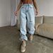 Women's Clothing Women's High Waist Straight Leg Jeans - Distressed Ripped Denim Pants With Comfortable Stretch, Loose Fit & Casual Street Style_mkmklike.com