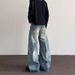 American High Street Cleanfit Vintage Selvedge Scimitar Jeans For Men 2025 Spring Straight Leg Flared Long Pants_mkmklike.com