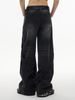 Washed Heavy Industry Splicing Jeans Men's American High Street Old Deconstruction Style Loose Casual Ruffian Handsome Straight Trousers_mkmklike.com