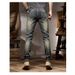 Men's Retro Stretch Denim Jeans Slim Fit Straight Leg Korean Style Casual Pants Black Gray Blue mid Waist Long Autumn Winter Trendy_mkmklike.com