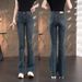Women's Jeans, New Spring And Autumn Style, High-waisted, Slimming, Height-enhancing, Stretchy, Versatile, Fleece-lined_mkmklike.com