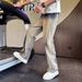 Men's Straight Leg Jeans Trendy Brand Heavyweight Casual Pants High End Washed And Distressed_mkmklike.com