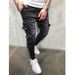 Pulse 2025 Autumn Winter New European And American Men's Hip Hop Washed Casual Sweatpants Jogger Jeans K137_mkmklike.com