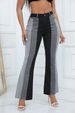 Women's Clothing Elastic Fashion Washed Contrast Color Jeans_mkmklike.com