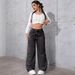 High-Waisted Wide-Leg Retro Style Draped Jeans Loose Straight Leg Trousers Women's Clothing Denim_mkmklike.com