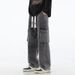 Jeans Men's 2025 Spring And Autumn Wide-leg Loose Trendy Overalls American High Street Multi-pocket Casual Functional Pants_mkmklike.com