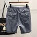 Men's Stretch Cargo Shorts – Lightweight & Breathable Summer Shorts (28-36, Elastic Waist, Khaki/Blue)_mkmklike.com