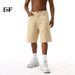 EF JEANS | 2024 Summer New Product Simple Solid Color Semi-elastic Waist Casual Pants Straight Five-point Pants Trendy Men And Women_mkmklike.com