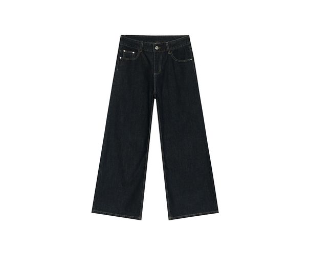 EF JEANS | 2025 Spring New American Simple Blue Pendant Wide Leg Pants Loose Denim Floor Pants_mkmklike.com