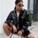 Women's Clothing new loose casual street shooting long-sleeved motorcycle leather jacket buttoned jacket_mkmklike.com