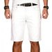 Men's White Denim Shorts Simple Stylish Business-Like Summer Wear_mkmklike.com
