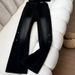 New American Retro Style Men's Jeans Deconstructed Patchwork Design Black Grey Slightly Flared Straight Leg_mkmklike.com