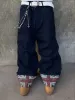 Men's Jeans Streetwear Y2K Baggy Retro Luxurious Double-waist Washable Design Letter Print British Style Graphic Blue_mkmklike.com