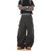Men's Retro Camo Cargo Jeans - Military-Inspired Baggy Pants With Multi-Pockets, Straight Cut & Distressed Wash_mkmklike.com