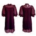 Women's Clothing hollow solid color puff sleeve two piece set dress women's clothing_mkmklike.com