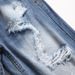 Summer Thin Denim For Men, Distressed Mid-Length Korean Style Trendy Loose Straight Printed Men's Five-Point Shorts_mkmklike.com