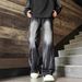 American Tie Dye Jeans For Men, Spring And Autumn Washed Gradient High Street Vibe, Loose Straight Wide Leg Pants_mkmklike.com