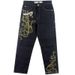 Suitable For All Seasons Embroidered Hip-Hop Jeans For Men Trendy HIPHOP Street Dance Casual Loose Plus Size Skateboard Pants_mkmklike.com
