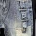 Men's Clothing Denim Shorts Men Summer Loose Trendy Print Contrast Color Multi Pocket Workwear Casual Shorts Men's Mid Length Pants_mkmklike.com
