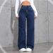 Women's Clothing High-Waisted Wide Leg Jeans For Women – Light Wash Stretch-Free Denim (S-5XL)_mkmklike.com