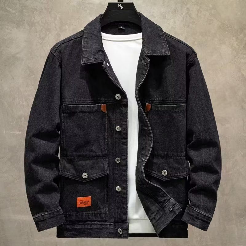 Men's Clothing Denim Jacket Men's Popular Korean Style Trend Loose New Men's Workwear Jacket Clothes_mkmklike.com