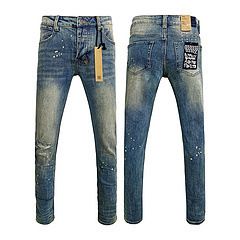 High Street Jeans Black Slim Fit Cross-Border Foreign Trade Kusbi New Elastic Skinny Men's Miscellaneous Pants_mkmklike.com