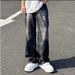American Classic Vibe Jeans Men's Trendy High Street Style, Stylish And Sophisticated, Loose Wide Leg Straight Leg Pants With A Great Drape, Suitable For Cross Border Trade._mkmklike.com