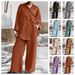 Women's Clothing nine quarter sleeve shirt loose pants two piece suit_mkmklike.com
