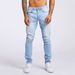 Men's Clothing Slim Fit Denim Trousers Black Mid Waist Slightly Elastic Skinny Pants American Trend_mkmklike.com