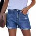 Fashionable new style worn-out jeans shorts for ladies_mkmklike.com