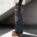 Men's Clothing Distressed Graffiti Jeans – Vintage Washed Blue Denim Pants With Hand-Painted Details & Fake Rips (Straight Cut, Low-Rise,S-3XL)_mkmklike.com