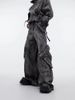 Men’s Oversized Cargo Pants – Streetwear Distressed Denim With Multi-Pocket & Zip Details, Drop-Cut Hem_mkmklike.com