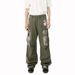 Men's Vintage Heavy-Duty Paint-Distressed Workwear Jeans – Multi-Pocket Utility Pants With Relaxed Fit & Raw Edge Detailing"_mkmklike.com
