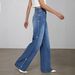 Vintage Wide-Leg Jeans – High-Waisted Relaxed Fit With Washed Denim & Beaded Embellishments_mkmklike.com