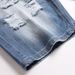 Men's Distressed Denim Shorts, Knee-Length Ripped Casual Cargo Shorts With Pocket, Relaxed Fit Summer Short Pants_mkmklike.com