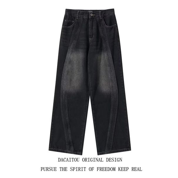 Streetwear Slim Fit Stretch Denim Jeans For Men & Women | Oversize Hip Hop Fashion | Korean Style High Waist Straight Leg Pants_mkmklike.com