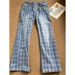Men's Plaid Jeans Trendy New Style Cool And Stylish High Street Fashion Versatile Design Fashionable Casual Trousers_mkmklike.com