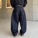 Men's Clothing Men's Vintage Belt Loop Streetwear Jeans – Oversized Straight Fit, Distressed Wash, Retro Denim (S-3XL, Ultra Deep Blue)_mkmklike.com