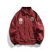 Rumei American Retro Badge Lapel Bomber Men's Spring Casual Couple Workwear Baseball Jacket Coat_mkmklike.com