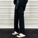 American Retro Washed And Old Jeans Men's Spring And Autumn High Street Ruffian Handsome Splicing Straight-leg Pants Loose And Versatile Long Pants_mkmklike.com