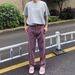 Vintage Washed Purple Denim Jeans For Men - Relaxed Fit Straight Leg Casual Work Pants With Retro Style_mkmklike.com
