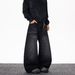 "Vintage High-Waisted Straight Jeans – Classic Black & Gray Denim For Women (S-3XL)"_mkmklike.com