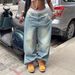 Women's Clothing Vintage Washed High Waist Straight Leg Jeans For Women - Distressed Denim Pants With Comfortable Stretch, Casual Loose Fit ( S-3XL)_mkmklike.com