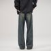 Men's American Retro Multi Pocket Cargo Jeans Cleanfit Trendy Straight Leg Casual Pants Wear_mkmklike.com